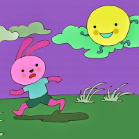 Thỏ con và mặt trăng