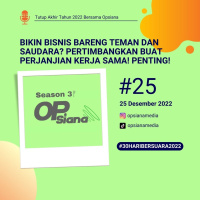 Tutup 2022 #25 - Bikin Bisnis Bareng Teman dan Saudara? Pertimbangkan Buat Perjanjian Kerja Sama! Penting! #30HariBersuara2022