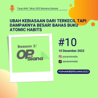 Tutup 2022 #10 - Ubah Kebiasaan Dari Terkecil Tapi Dampaknya Besar! Bahas Buku Atomic Habits #30HariBersuara2022
