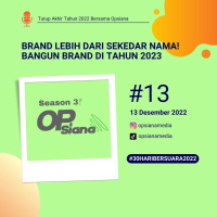 Tutup 2022 #13 - Brand Lebih Dari Sekedar Nama! Bangun Brand Di Tahun 2023 #30HariBersuara2022