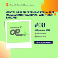 Tutup 2022 #8 - Mental Health Di Tempat Kerja Jadi Masalah Internasional, WHO Turun Tangan! #30HariBersuara2022