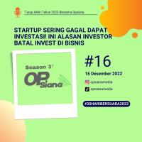 Tutup 2022 #16 - Startup Sering Gagal Dapat Investasi! Ini Alasan Investor Batal Invest Di Bisnis #30HariBersuara2022