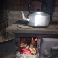 Vallei van mis en sneeu