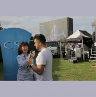 Liz Mullen Backstage With Peter Andre At RAF Marham