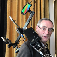 1975: Brian from @Irishwebtv and his mobile TV studio