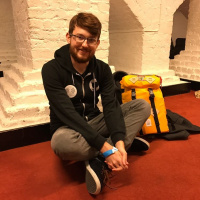 1947: In the crypt with @GitHub chatting with @jna_sh at #ota16