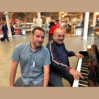 Joe from Malta plays piano in St Pancreas