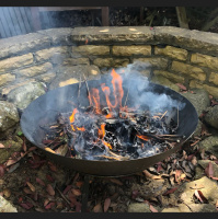 A fire in the garden