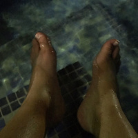 1998: Poolside on a warm Spanish night.