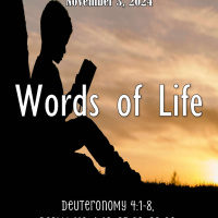 November 3, 2024 Words of Life | Deuteronomy 4:1-8, Psalm 119:1-16, 25-32, 89-96