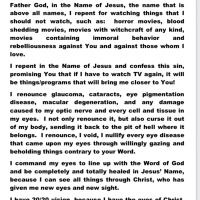 Prayer for Eye recovery