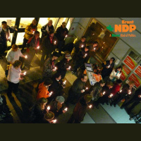 Marc speaks at the Shine a Light Event to Get The HST Off Home Heating