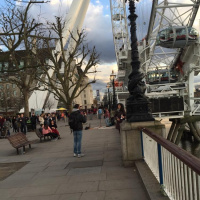A busker going his own way on Southbank