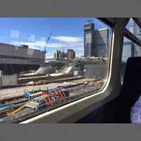 Dashing from South Bank to Waterloo East in August 2015