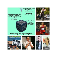 Comedian Adam Sank  Actress/Athlete Katy Sullivan Come Stand on my Soapbox