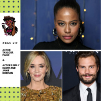 219: Actor Taylour Paige and Actors Emily Blunt  Jamie Dornan