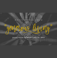 Generous Living - Audio
