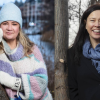 Malin Persson Giolito och Marie Lundström gästar julstudion