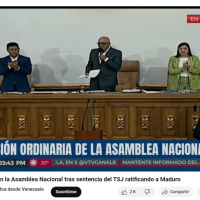 Jorge Rodríguez en la Asamblea Nacional tras sentencia del TSJ ratificando a Maduro