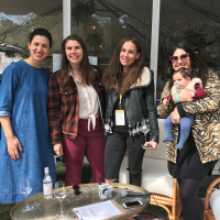 Lindsay Collins of EffinBRadio with Nayda Freyda and Maari Suorsa at Charleston Wine + Food 2020