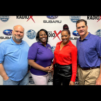 Lisa Gordon with Wishes Swishes and Monica Woodard with Jamie’s Angels On The Move