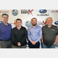 Steve Brown and Liam Gotimer with Atlanta Gladiators Hockey