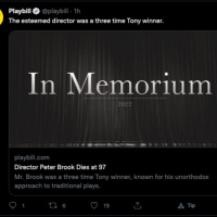 That Thing Playbill Said About Peter Brook