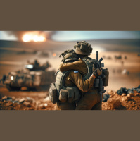 A Hug in the Heat of Battle