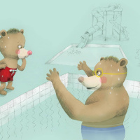 Randiga sagor, del 6: Nalle i simhallen/ Nalle ande Plivalnia