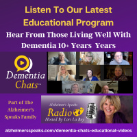 Living Well With Dementia 10 plus Years on Dementia Chats Part of the Alzheimers Speaks Family