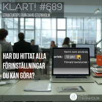Har du hittat alla förinställningar du kan göra?