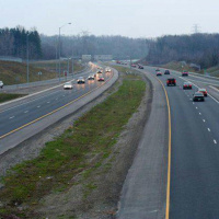 There are no plans for median barriers on the Red Hill.