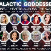 Galactic Goddesses Connect Hearts Across Water
