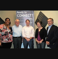 Doug Carter with EQUIP Leadership, Andrew Steinke with BCM One, and Sarah Chandler with Roswell Cultural Arts Center