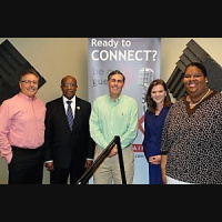 Dr. Benson Karanja with Beulah Heights University, Scott Brandt with eQuorum and Sharon Mason with Cobb Chamber of Commerce