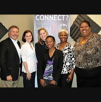 Kirstin Downie with Hemophilia of Georgia, Heather Schull and Jeana Edkin with G2W, and Amy Holmes with Women of Excellence Magazine