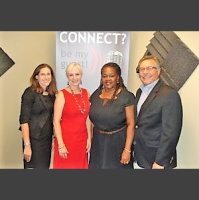 Aviva Leebow with Pacesetter Steel Service, Kathy Colbenson with CHRIS Kids and Vanessa Anderson with Covenant Christian Ministries Academy