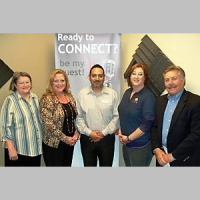 Karen Backus with Avion Energy, Teresa Blair with Blair Practice Enhancements, Shelley Margow with Children’s Therapy Works and Academy at North Fulton, and Hugo Zamora with American Family Insurance