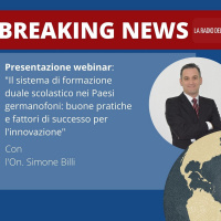 PRESENTAZIONE WEBINAR: “IL SISTEMA DI FORMAZIONE DUALE SCOLASTICO NEI PAESI GERMANOFONI: SUCCESSO PER L’INNOVAZIONE – ON. SIMONE BILLI