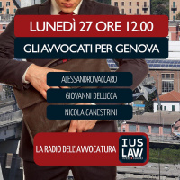 GLI AVVOCATI PER GENOVA – LUNEDÌ 27 AGOSTO