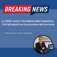 La CEDU contro i formalismi della Cassazione. Tutti gli aspetti con il procuratore del ricorrente - Avv. Paolo Calabretta - #BreakingNews