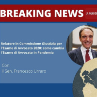 Relatore in Commissione Giustizia per lEsame di Avvocato 2020: come cambia lEsame di Avvocato in Pandemia - Sen. Francesco Urraro