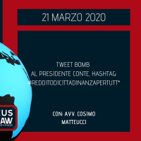 BREAKING NEWS – TWEET BOMB AL PRESIDENTE CONTE, HASHTAG: #REDDITODICITTADINANZAPERTUTT* – AVV. COSIMO MATTEUCCI