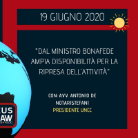 BREAKING NEWS – “DAL MINISTRO BONAFEDE AMPIA DISPONIBILITÀ PER LA RIPRESA DELL’ATTIVITÀ”