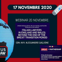 BREAKING NEWS – WEBINAR 20 NOVEMBRE: AVVOCATI A LONDRA E TRANSIZIONE IN RELAZIONE ALLA BREXIT