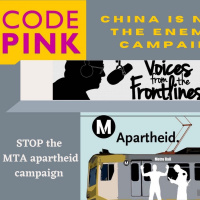 This week on Voices Radio Barbara Lott Holland, BRU. Madison Tang, CodePink