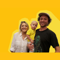 Intergenerational reciprocity, Sandi and Adam Lovitz on the show Generations at DaVinci Art Alliance