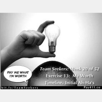 Team Seekers Week 20 of 52 ~ Exercise 13: My Worth Timeline® Initial Ah-Has