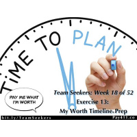 Team Seekers Week 18 of 52 ~ Exercise 13: My Worth Timeline Prep