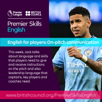 Premier Skills English - English for players - On-pitch communication
